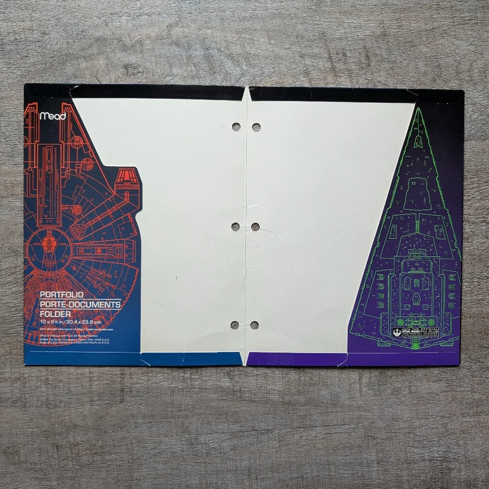 1996 Star Wars 4 Piece Mead Portfolio Folders Vintage